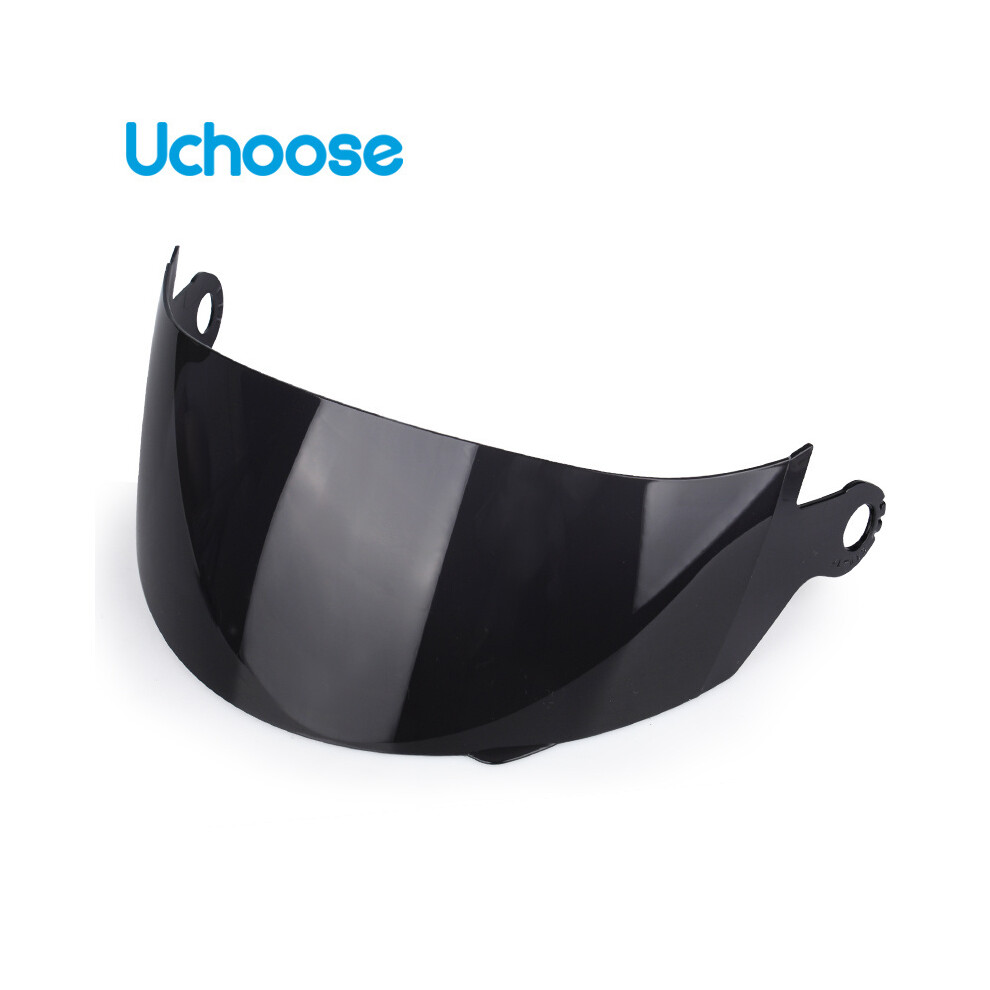 (Miroir noir) UCHOOSE Casque de moto Lentille Facelift Casque Lentille spéciale Transparent