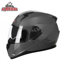 (L-BlackLion-003) Kask motocyklowy BlackLion z podwójnymi soczewkami i pełną twarzą, zatwierdzony przez