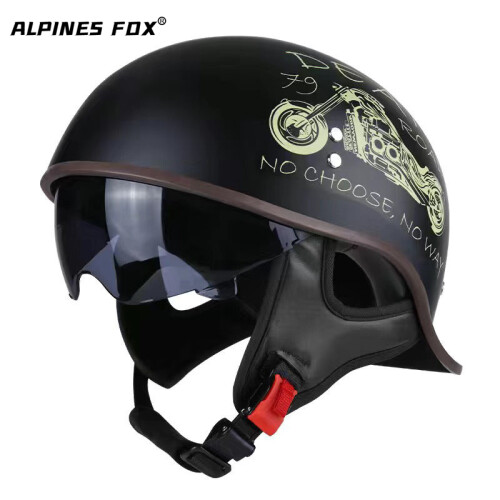 (L-Motorcycle) Vintage κράνος μοτοσυκλέτας Half Face ηλεκτρικό σκούτερ κράνος 1