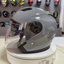 (M-Nowy szary cementowy)Motocykl Casco Go Kart Skuter Silnik Van Motocykl Podwójny obiektyw Zabytkowy