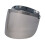 (Silver)Universal Motorcycle Helmets Visor Lens 3 Snap-Button RetroHelmet Brims 5