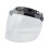 (Silver)Universal Motorcycle Helmets Visor Lens 3 Snap-Button RetroHelmet Brims 3