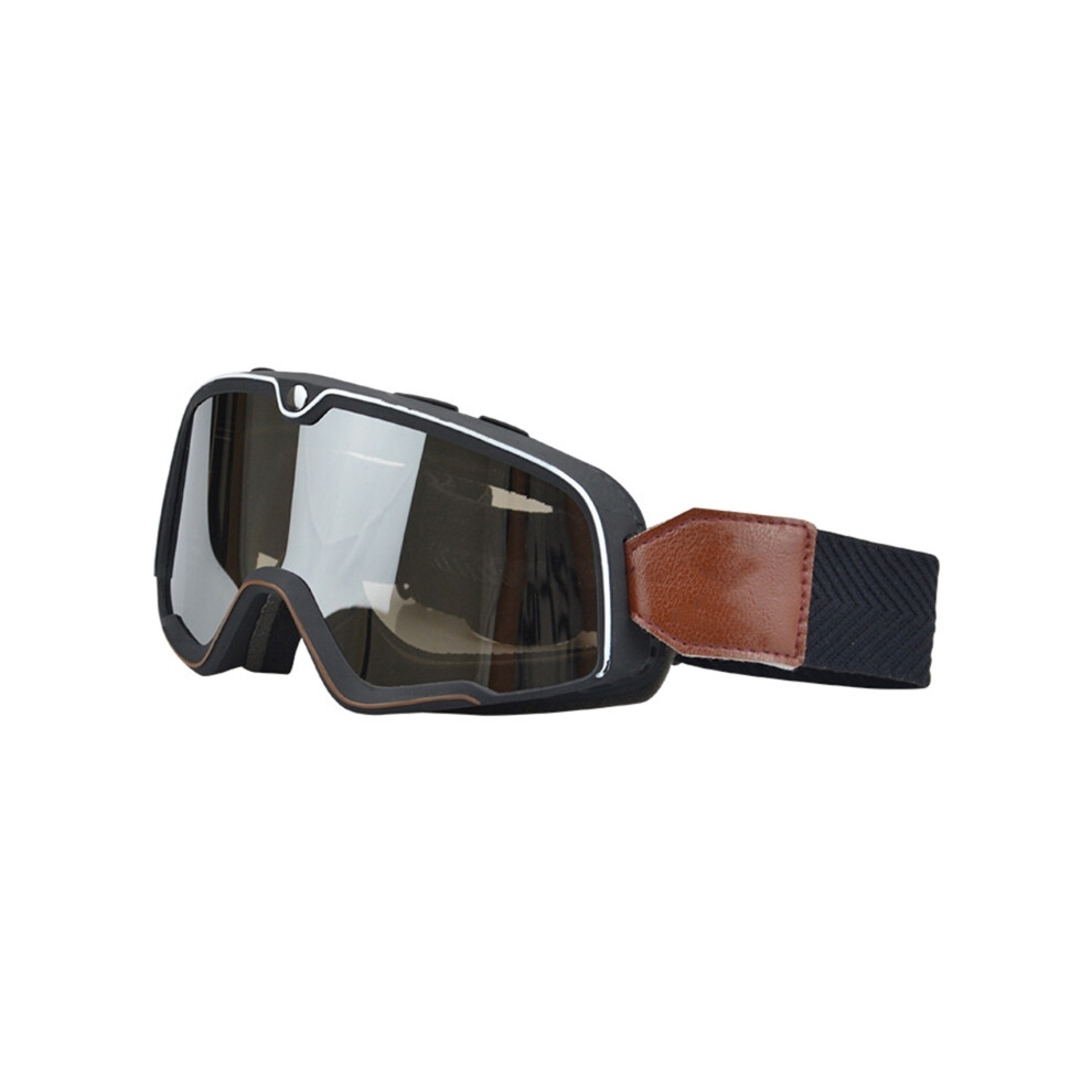 (C4) Lunettes de moto améliorées Casque de lunettes coupe-vent anti-poussière vintage