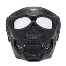 (Schwarz Transparent)Skull Motorradbrille Skull Motorradbrille Skeleton Skull Helme