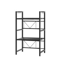 Two layer expandable microwave oven rack, rack storage rack, kitchen corner rack, desktop printer rack, toaster rack