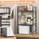 Two layer expandable microwave oven rack, rack storage rack, kitchen corner rack, desktop printer rack, toaster rack 7