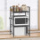 Two layer expandable microwave oven rack, rack storage rack, kitchen corner rack, desktop printer rack, toaster rack 9