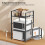 Two layer expandable microwave oven rack, rack storage rack, kitchen corner rack, desktop printer rack, toaster rack 8