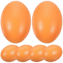 (As show, One size) 6Pcs Unfinished Wooden Eggs Blank Wood Eggs Graffiti Painting Wooden Eggs Graffiti Wood Eggs
