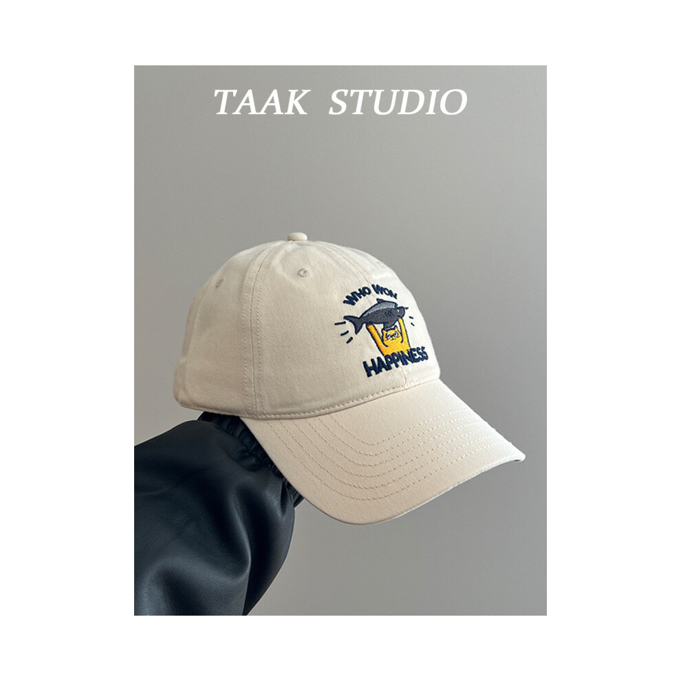 (Beige)Casquette de Baseball Réglable Couleur Prune Femme Style Tendance avec Lettres Brodées