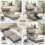 (Beige) YODOLLA Home Folding Floor Chair, Single Sofa Bed 6