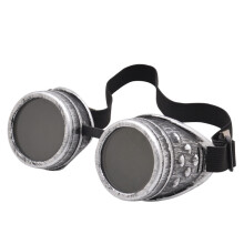 (αρχαίο ασήμι) Vintage Steampunk Glasses Heavy Metal Driver Goggles Eclipse Lenses για ενήλικες