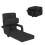 (Black) YODOLLA Home Folding Floor Chair, Single Sofa Bed 4