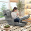 (Grey) YODOLLA Home Folding Floor Chair, Single Sofa Bed 1