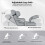 (Grey) YODOLLA Home Folding Floor Chair, Single Sofa Bed 7