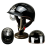 (M-Helles Schwarz) Motorradhelm mit Linsen, Retro-Halbhelm, Jethelm, offener Helm 2