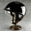 (M-Helles Schwarz) Motorradhelm mit Linsen, Retro-Halbhelm, Jethelm, offener Helm 1