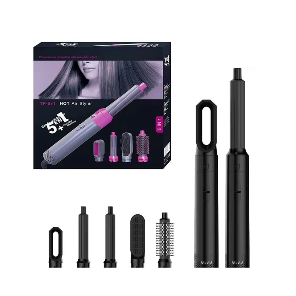 Closkye (Black, Uk) 5 In 1 Hair Dryer Hot Comb Set Professional Curling Iron Hair Straightener Styling Tool For Airwrap Hair Dryer New