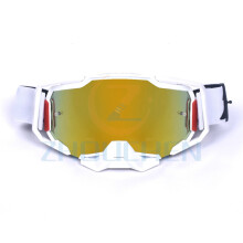 (Czerwone soczewki-C1) Okulary jeździeckie Kask motocyklowy Motocross Kolarstwo MTB Gogle wyścigowe