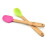5-Piece Mini Silicone Spatula Set with Bamboo Handles 4