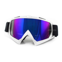 (Farblinse – Weiß) Winter-Motocross-Brille, transparente Linse, winddicht, Helmbrille, Motorrad