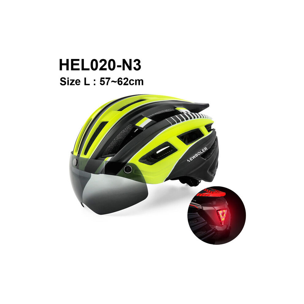 (HEL020 N3) Casque de trottinette électrique avec éclairage arrière LED, casque de vélo pour adulte