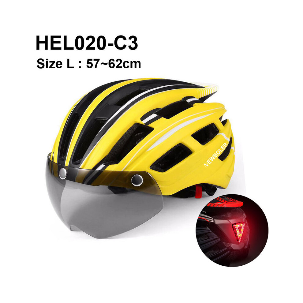 (HEL020 C3) Casque de trottinette électrique avec éclairage arrière LED, casque de vélo pour adulte,