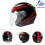 (M-G708-Light BK-RD) Κράνος μοτοσικλέτας Half Face ABS Κράνος μοτοσικλέτας 1