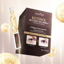 (1.5ml*15pcs/box) 1.5Ml*15pcs/Box Retinol Multi-Effect Anti-Wrinkle Firming Serum Improves Dark Circles Around The Eyes, Brightens Skin Tone