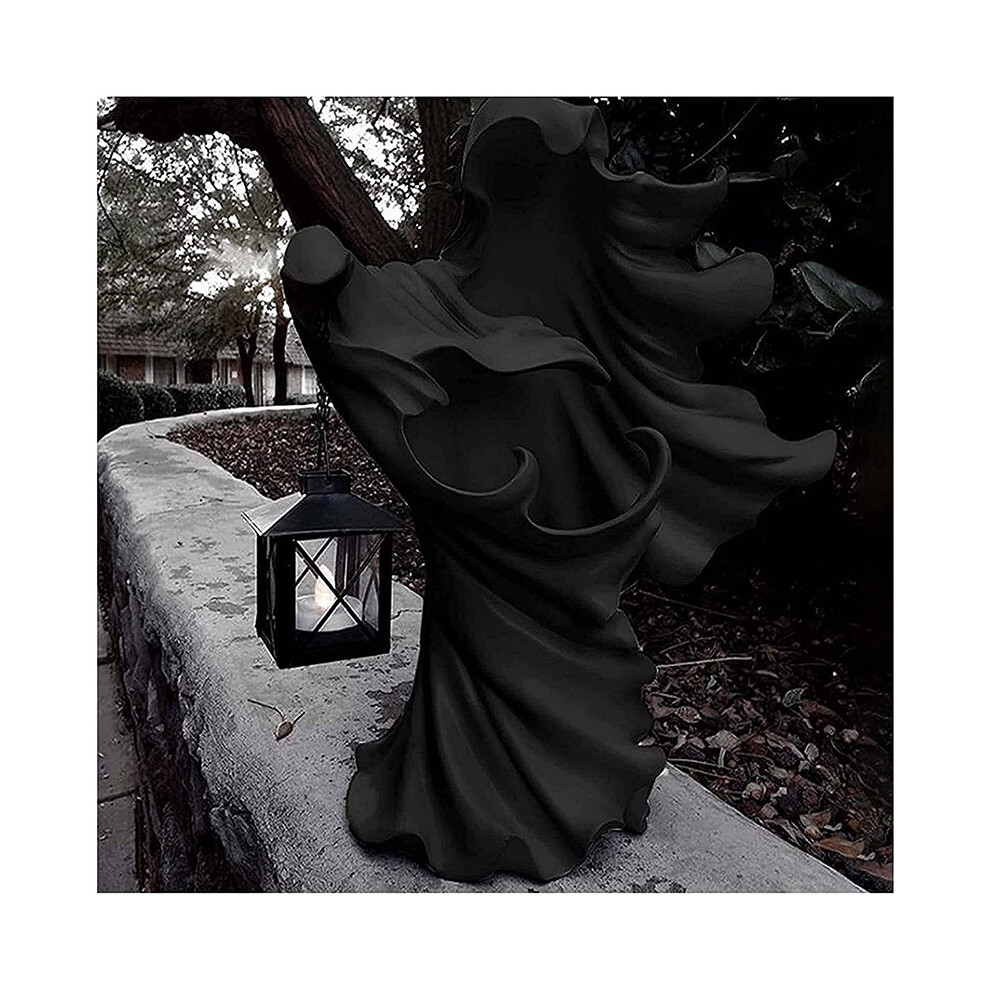 Xylfly (Ghost -Led Style) Halloween Witch Resin Lantern Ornament Hell Messenger With Lanterns Horror Corpse Ornament Black/Light