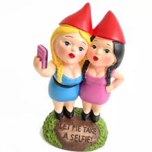 (Dwarf selfie) Christmas Gift Ornaments Garden Ornaments Dwarf Resin Gnome Statue White Bearded Old Man