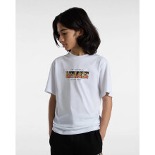 (Medium) Vans Digi Flames Boys Short Sleeve T-Shirt White