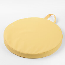 (Rund – Gelb-30 x 30 x 3 cm) Modernes, minimalistisches Outdoor-Picknick-Camping-Kissen, tragbares Kissen