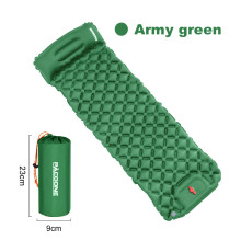(Armeegrün) PACOONE Outdoor Camping Isomatte Aufblasbare Matratze mit Kissen Ultraleichte Luftmatte