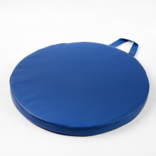 (Rund-Marineblau-30 x 30 x 2,5 cm) Modernes, minimalistisches Outdoor-Picknick- und Camping-Kissen,