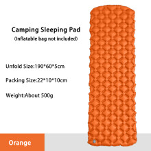 (Orange)Camping aufblasbare Matratze im Zelt, zusammenklappbar, Feldbett, Isomatte, Picknickdecke, Reiseluftmatte,