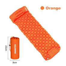 (Orange)PACOONE Outdoor Camping Isomatte Aufblasbare Matratze mit Kissen Ultraleichte Luftmatte Integrierte