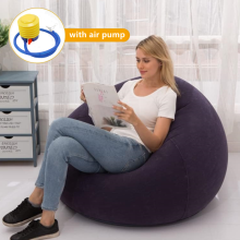 (Blau) Große, aufblasbare Sofa-Stühle, PVC-Liegesitz, Sitzsack, Sofas, Pouf, Puff, Couch, Tatami, Wohnzimmer,