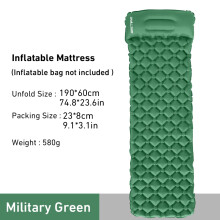 (Military Green-One Seat) Camping-Aufblas-Schlafmatratze, zusammenklappbare Outdoor-Isomatte, aufblasbare