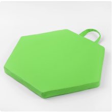 (Sechseckiges Grün - 38 x 38 x 3 cm) Modernes, minimalistisches Outdoor-Picknick-Camping-Kissen, tragbares
