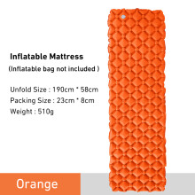 (Orange) Outdoor-Isomatte, Camping, aufblasbare Matratze, ultraleichtes Luftkissen, Reisematte, Klappbett,