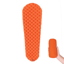(orange)Feuchtigkeitsbeständige, aufblasbare Einzelmatratze für den Außenbereich, kreisförmig, ultraleicht,