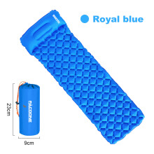 (Himmelblau)PACOONE Outdoor Isomatte Camping Aufblasbare Matratze mit Kissen Reisematte Klappbett Ultraleichtes