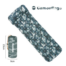 (Camouflage)PACOONE Outdoor Isomatte Camping Aufblasbare Matratze mit Kissen Reisematte Klappbett Ultraleichtes