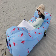 (Flamingo-One Seat) Aufblasbare Luftcouch, Liege, Sofa, Camping, Isomatte, wasserdichte Matratze für