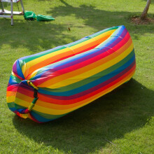 (Rainbow-One Seat) Aufblasbare Luftcouch, Liege, Sofa, Camping, Isomatte, wasserdichte Matratze für