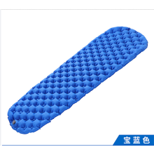 (Blau) Outdoor-Camping, feuchtigkeitsbeständig, einzelne aufblasbare Matratze, kreisförmig, ultraleicht,
