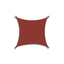 (Rostrot-2 x 2 m) Sonnensegel aus 300D-Polyester, wasserdicht, quadratisch, rechteckig, Gartenüberdachung,
