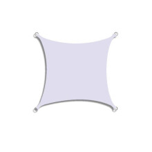 (weiß-2x2m) 300D-Polyester-Sonnensegel, wasserdicht, quadratisch, rechteckig, Gartenüberdachung, Terrasse,