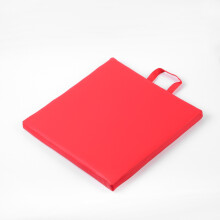 (Quadratisch-Rot-38 x 38 x 3 cm) Modernes, minimalistisches Outdoor-Picknick- und Camping-Kissen, tragbares